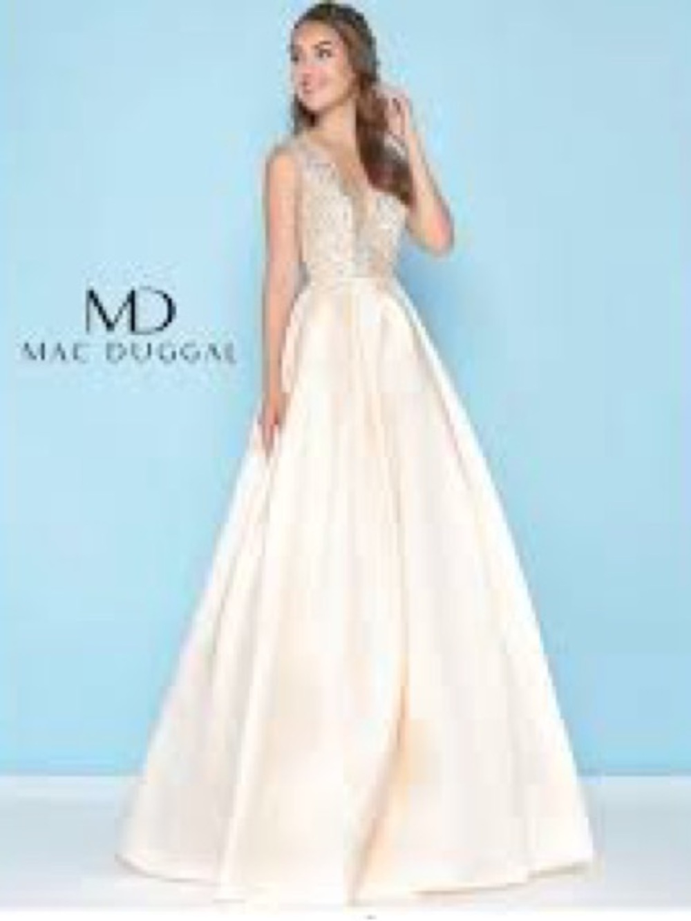 Mac duggal beaded princess dress sz 4